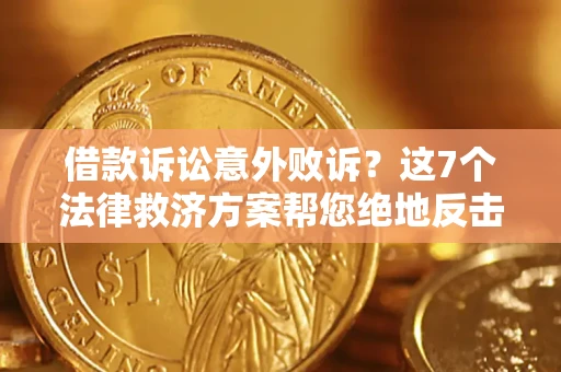 武汉借款诉讼意外败诉？这7个法律救济方案帮您绝地反击！