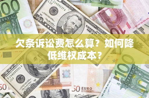 武汉欠条诉讼费怎么算？如何降低维权成本？