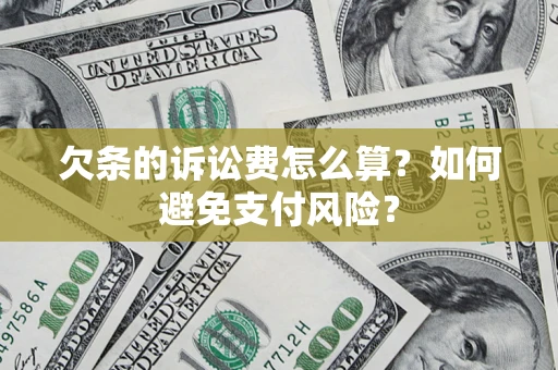 武汉欠条的诉讼费怎么算？如何避免支付风险？