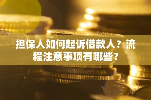 武汉担保人如何起诉借款人？流程注意事项有哪些？