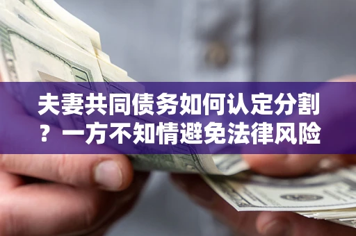 武汉夫妻共同债务如何认定分割？一方不知情避免法律风险必看！